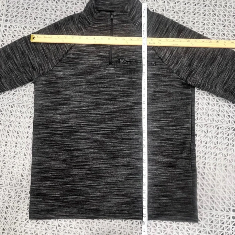 Apt 9 Quarter Zip Pullover Men‎ Large Black Space Dye Gorpcore Techwear Casual